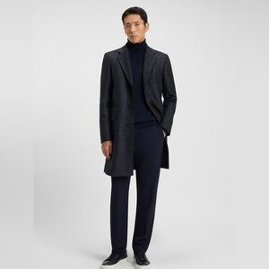 Hugo Boss Lennard Cashmere and Wool Navy 3 Button Detachable Inner Coat